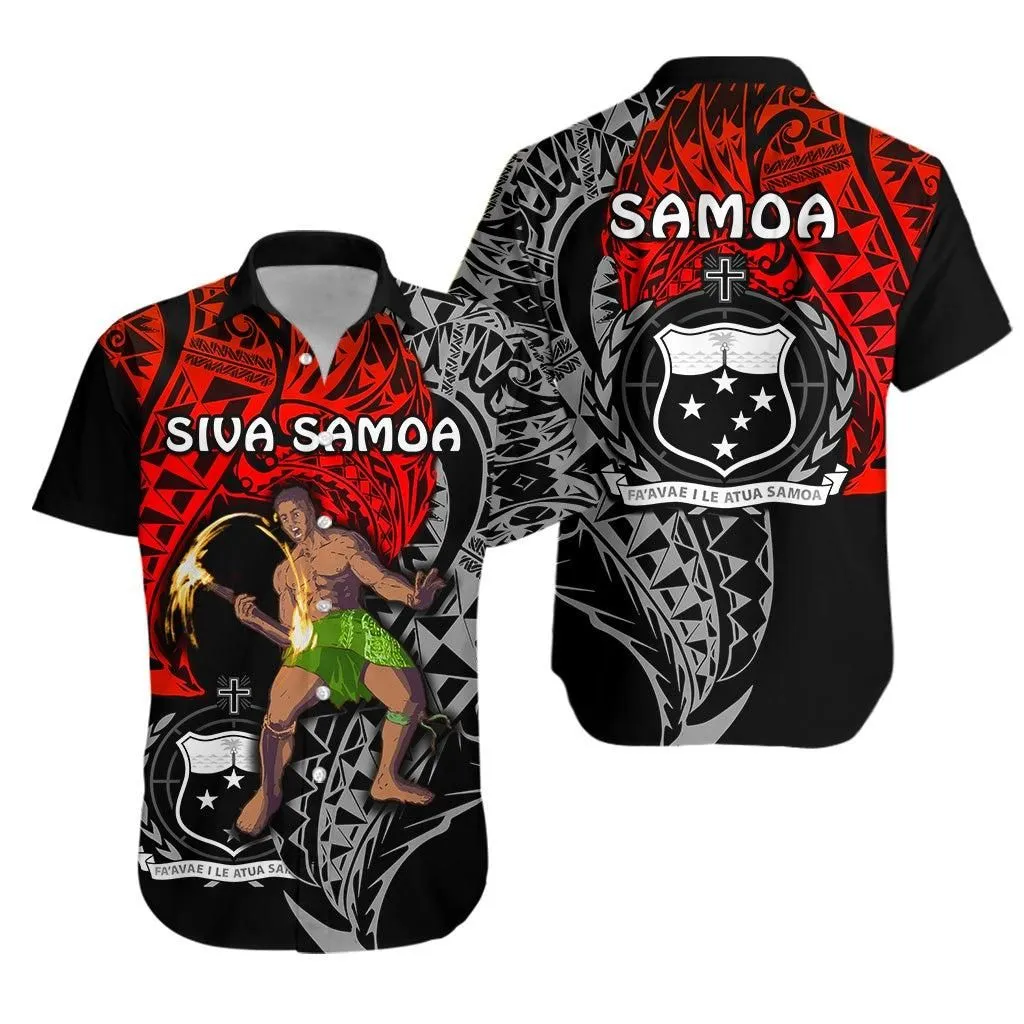 Siva Samoa Hawaiian Shirt Samoan Dance Mix Red Polynesian Lt13_0