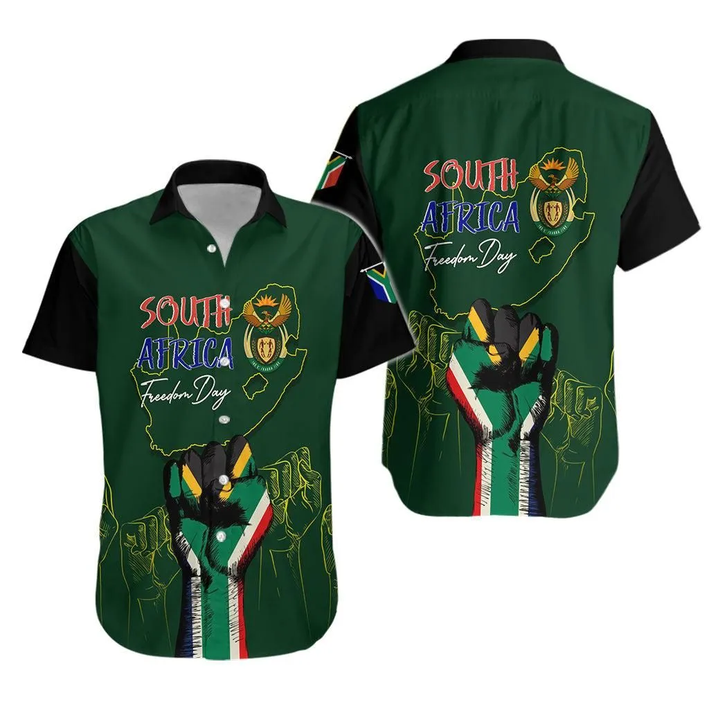 South Africa Freedom Day Hawaiian Shirt Fist Up Style Lt7_0