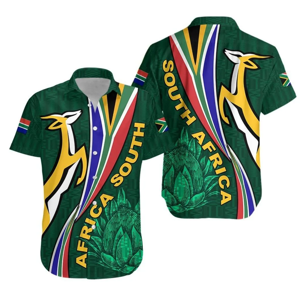 South Africa Hawaiian Shirt Springboks Rugby Be Unique   Green_1