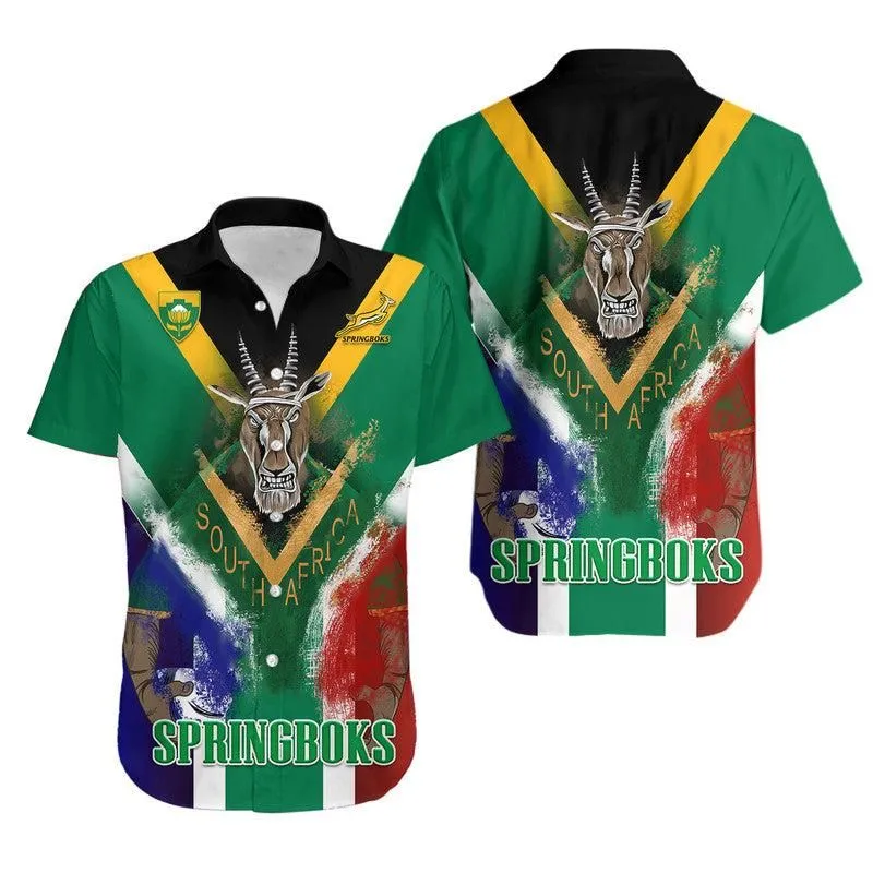 South Africa Springboks Rugby Hawaiian Shirt Bokke Flag Style Lt9_0