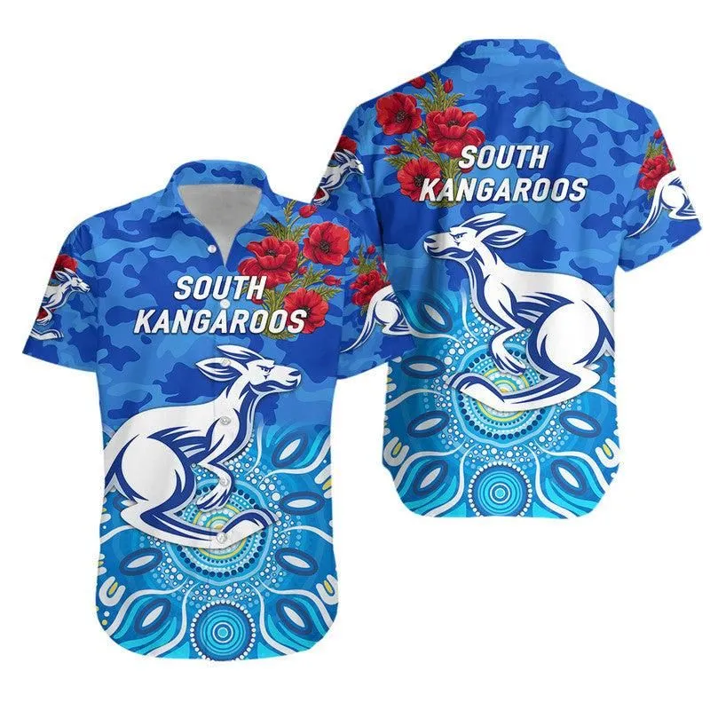 South Alice Football Club Kangaroos Anzac Hawaiian Shirt Indigenous Vibes Lt8_1