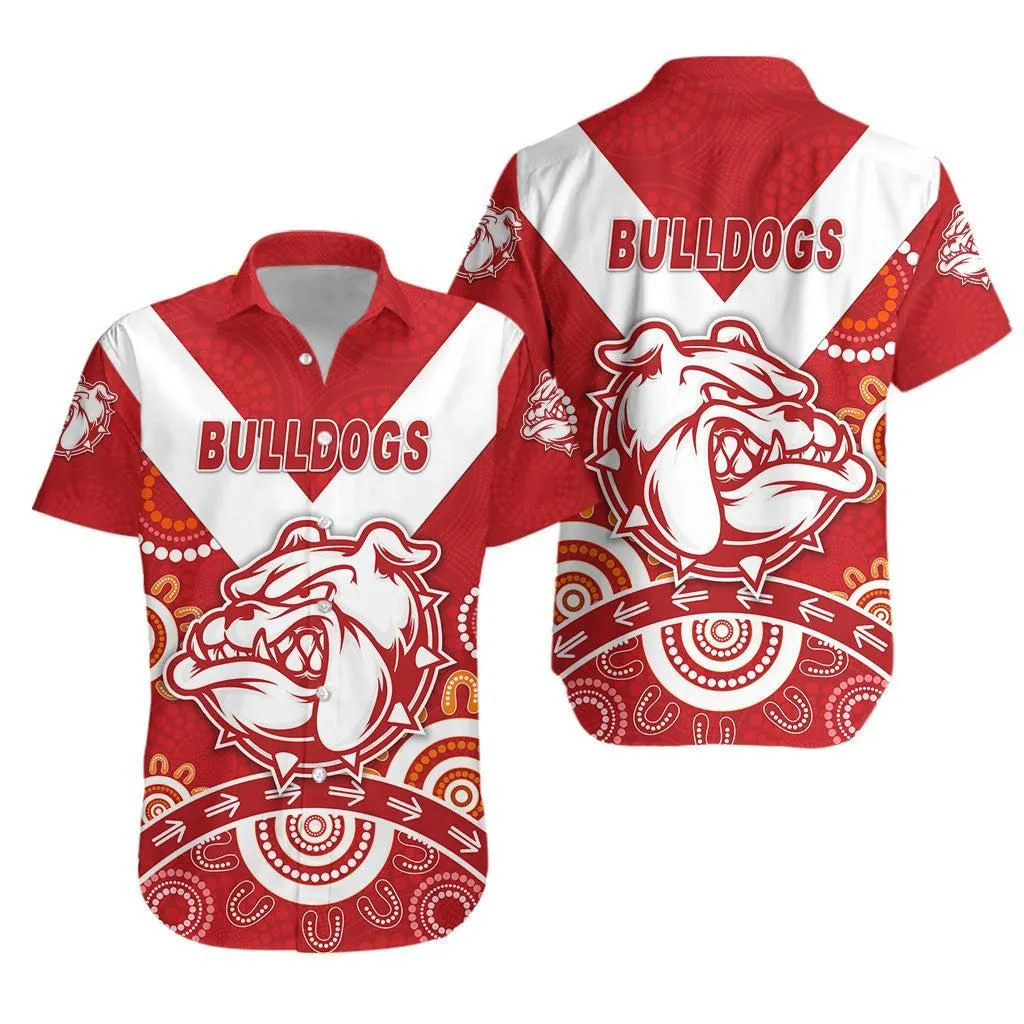 South Fremantle Football Club Hawaiian Shirt Bulldogs Indigenous Version   Red Lt8_1