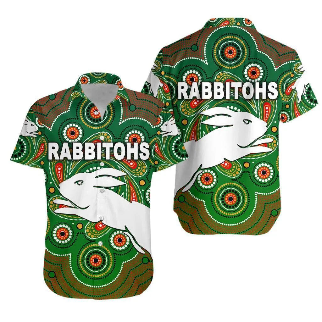 South Sydney Rabbitohs Hawaiian Shirt 2021 Indigenous Vibes   Green Lt8_1