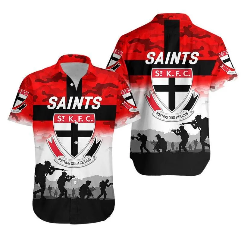 St Kilda Saints Anzac Hawaiian Shirt Simple Style Lt8_1