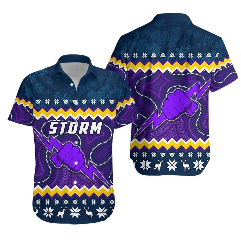 Storm Hawaiian Shirt Christmas Melbourne Mix Indigenous Lt13_0