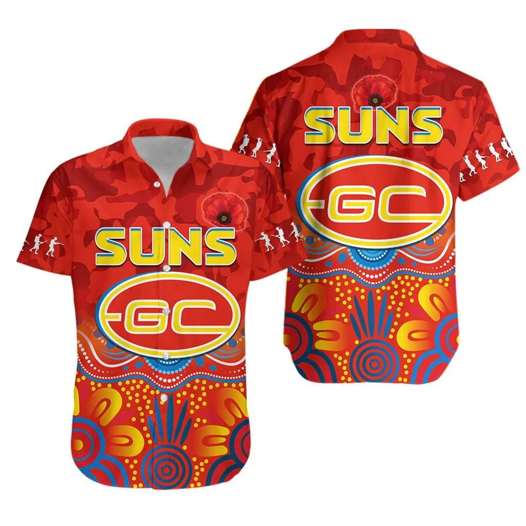 Suns Anzac 2022 Hawaiian Shirt Gold Coast Aboriginal Poppy Lt13_0