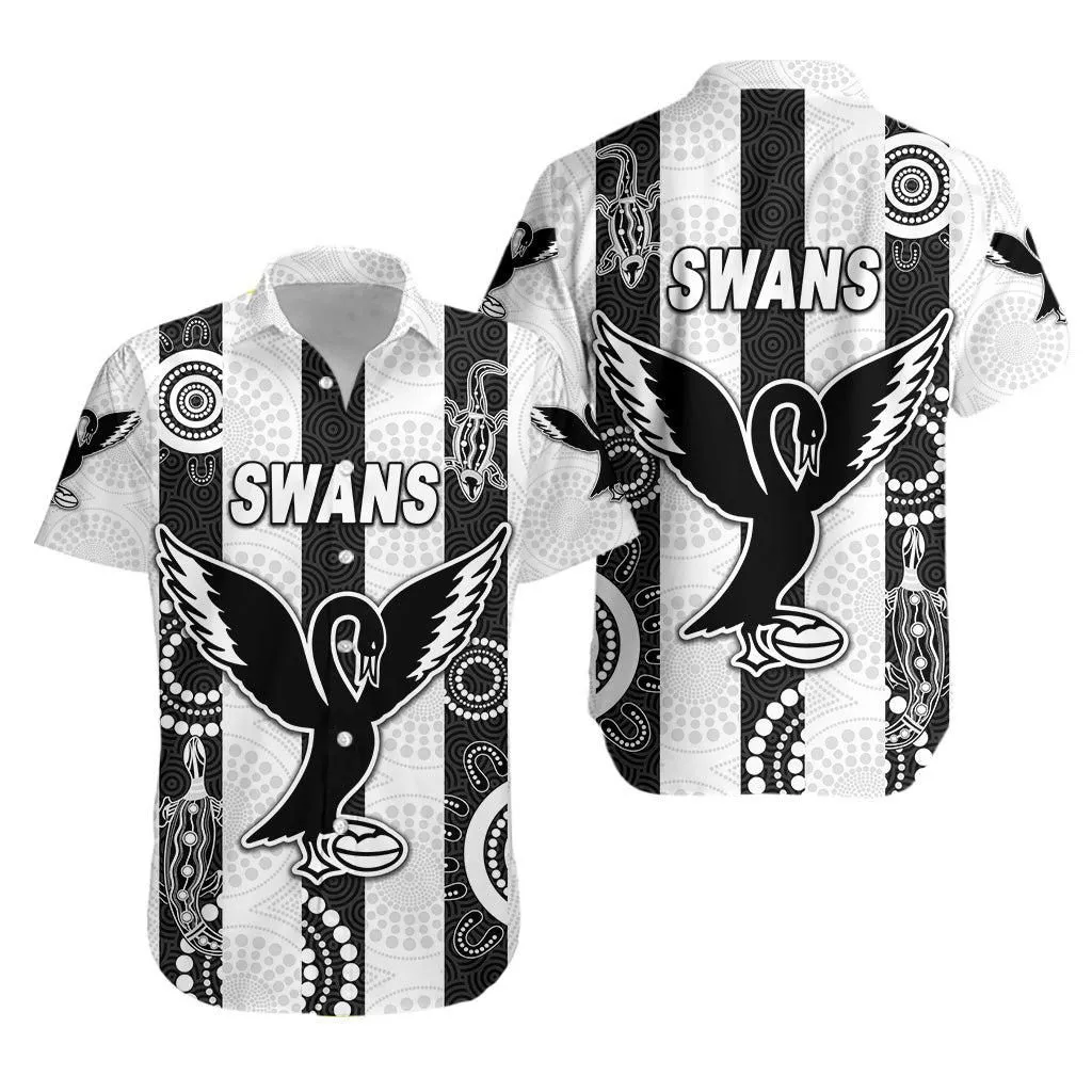 Swan Districts Football Club Hawaiian Shirt Swans Indigenous Version Lt8_1