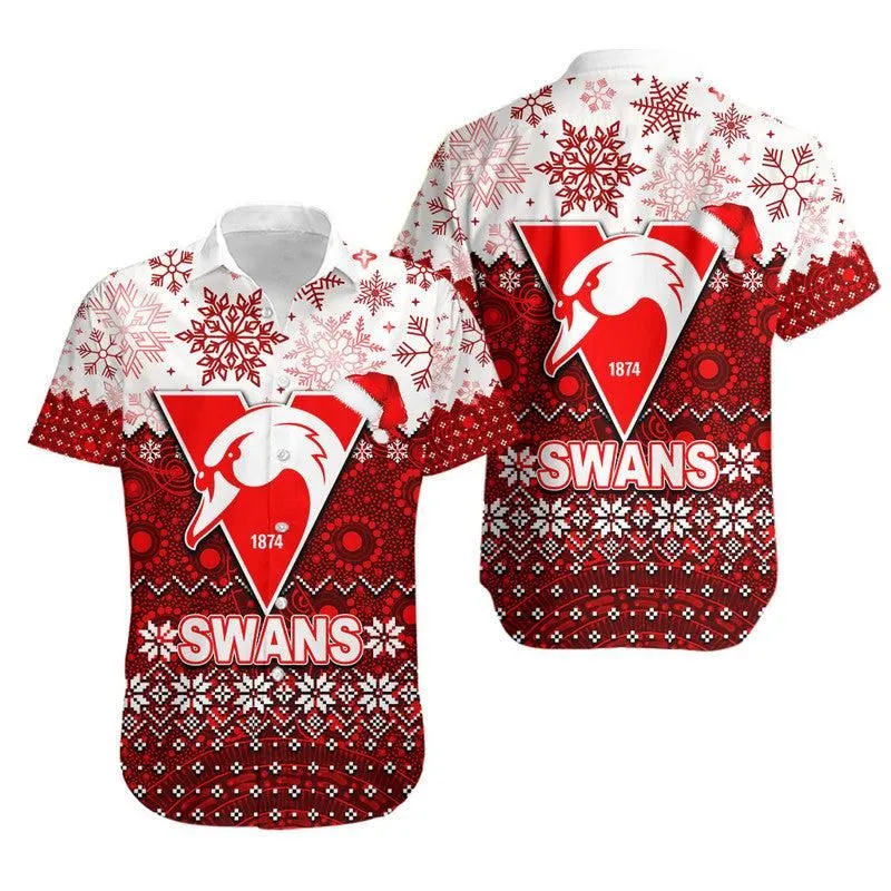 Swans Hawaiian Shirt Christmas 2022 Lt6_0