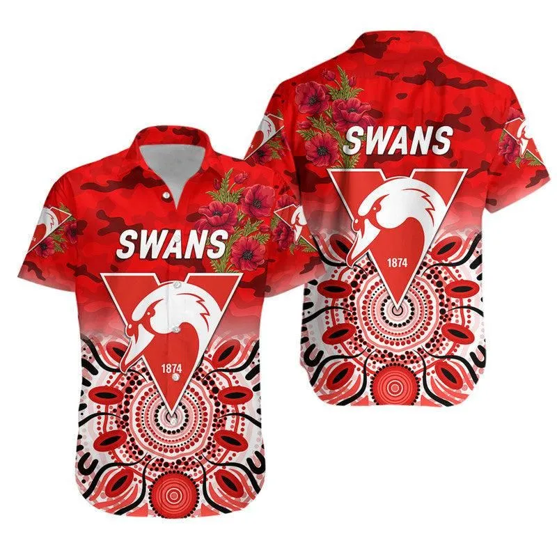 Sydney Swans Anzac Hawaiian Shirt Indigenous Vibes Lt8_1