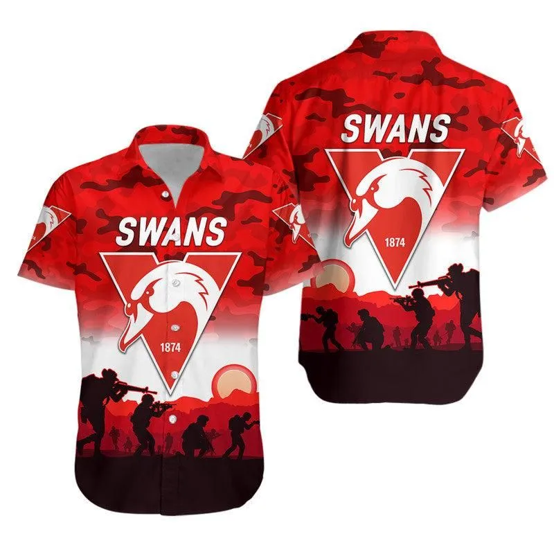 Sydney Swans Anzac Hawaiian Shirt Simple Style Lt8_1