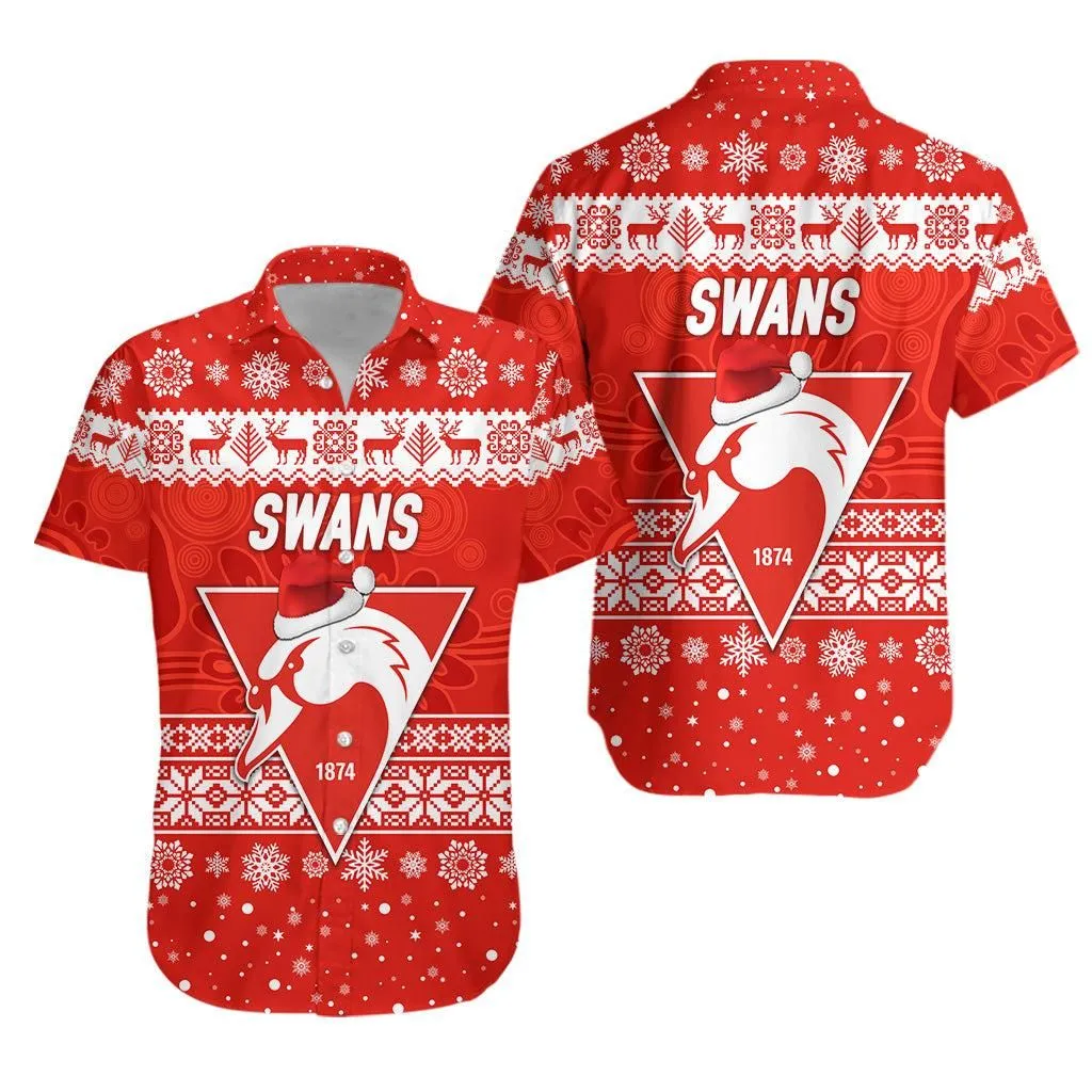 Sydney Swans Hawaiian Shirt Christmas Simple Style Lt8_1