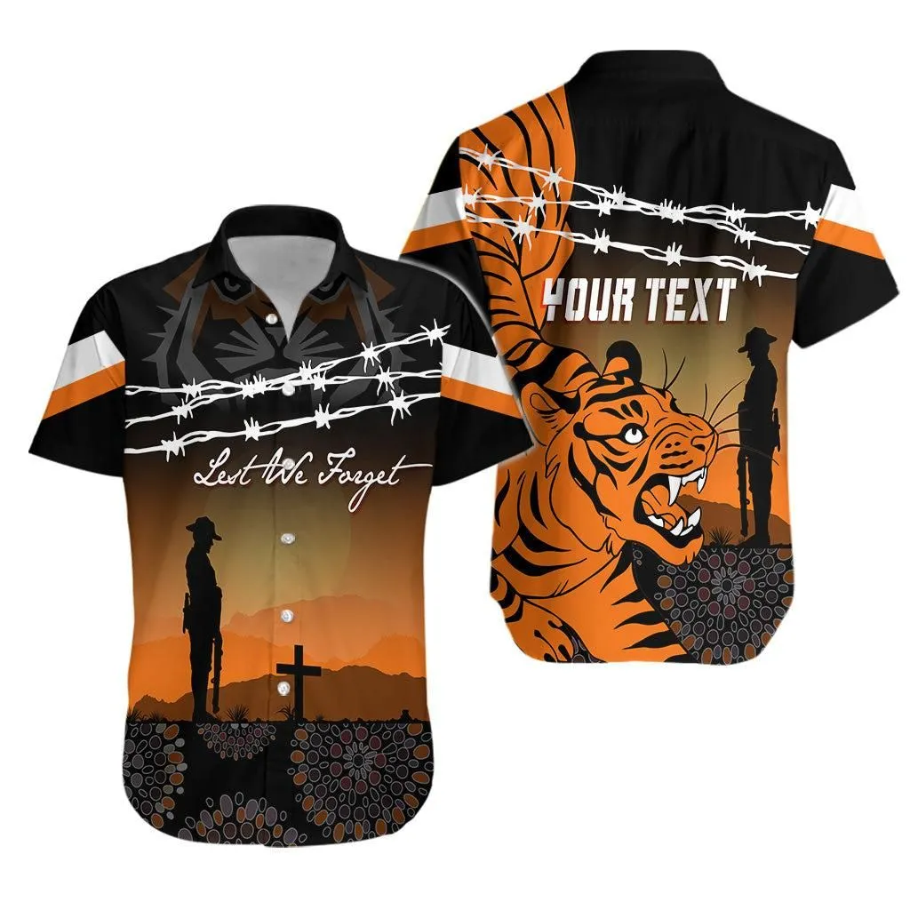 The Tigers Rugby Personalised Hawaiian Shirt Anzac Day Lest We Forget Lt7_0