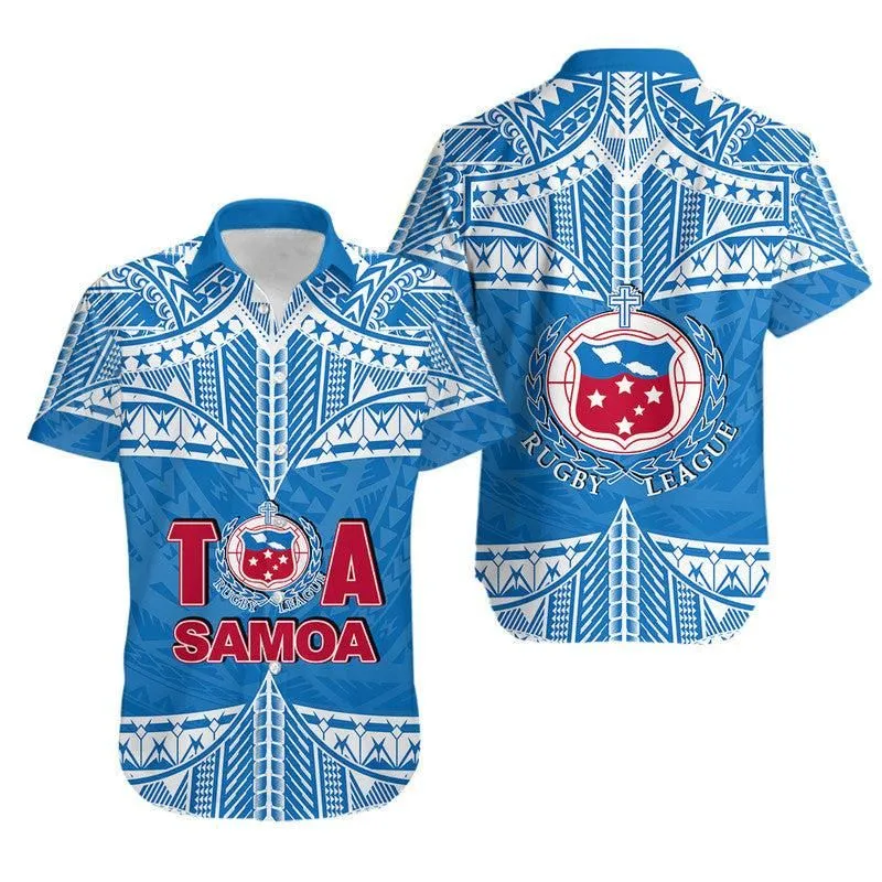 Toa Samoa Rugby Hawaiian Shirt Blue Sky Lt6_0