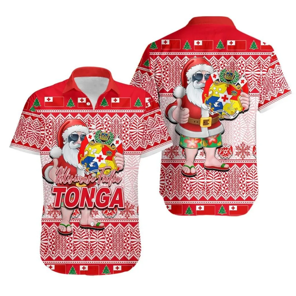 Tonga Christmas Hawaiian Shirt Cool Santa Claus Lt6_1