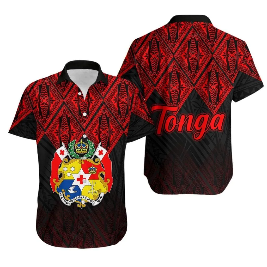Tonga Hawaiian Shirt Ngatu Black And Red Style Lt6_1