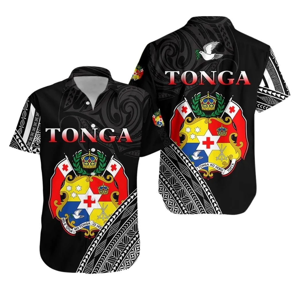 Tonga Hawaiian Shirt Tongan Pattern Blithesome Version Black Lt13_0