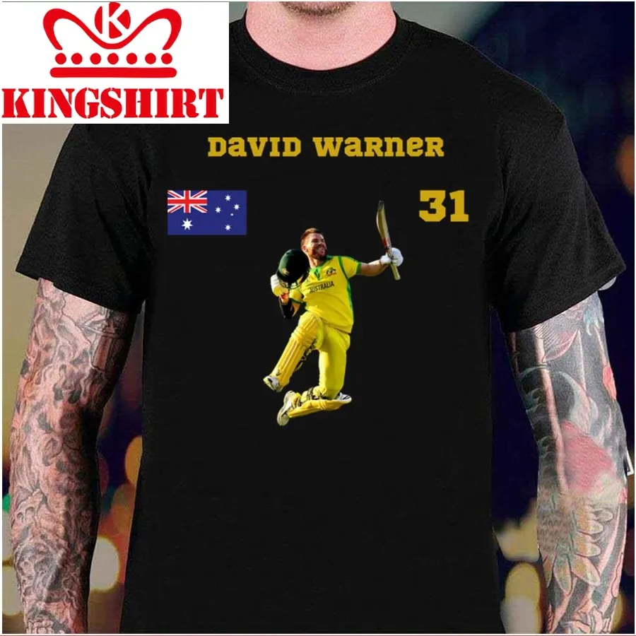 2023 David Warner Batsman Australia Cricket T20 Unisex T Shirt