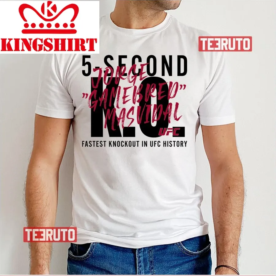 5 Seconds Ko Jorge Masvidal Gamebred Unisex T Shirt