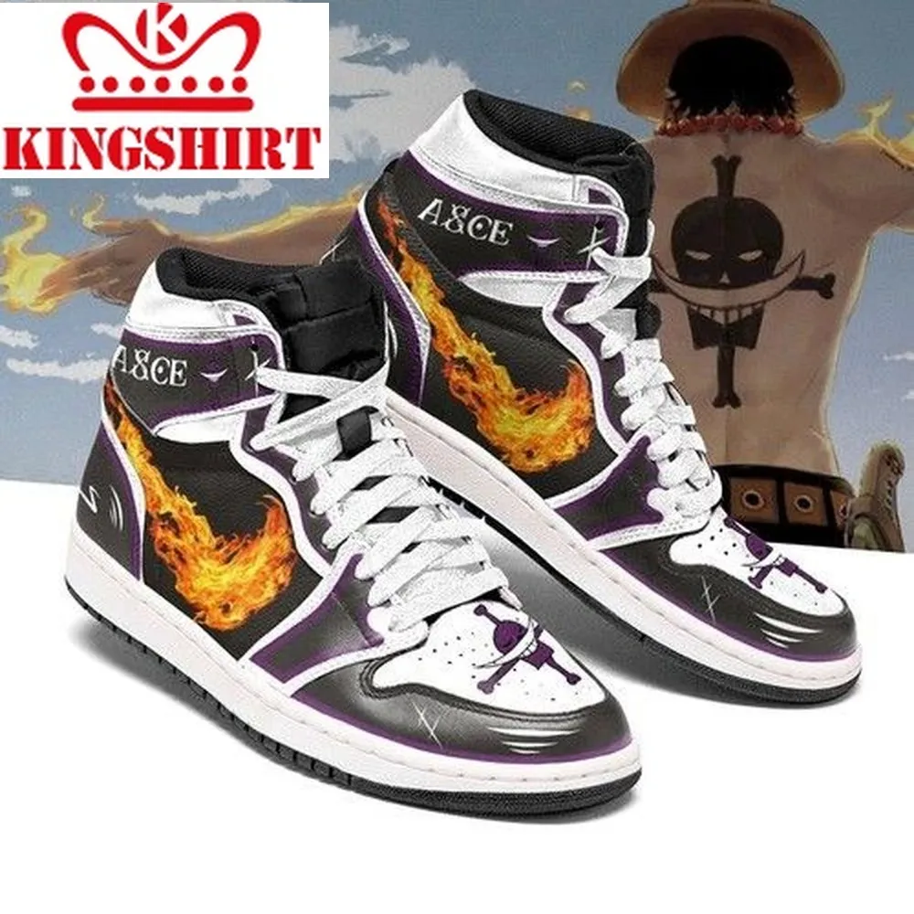 Ace One Piece Jd Sneakers High Top Jordan Shoes Custom Gift For Fan Shoes