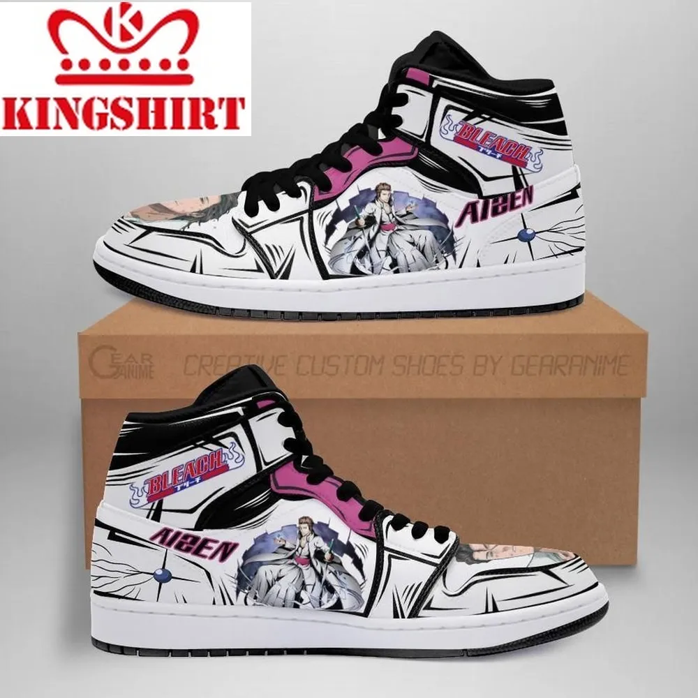 Aizen Bleach Anime Sneakers Fan Gift Idea Mn05 Shoes