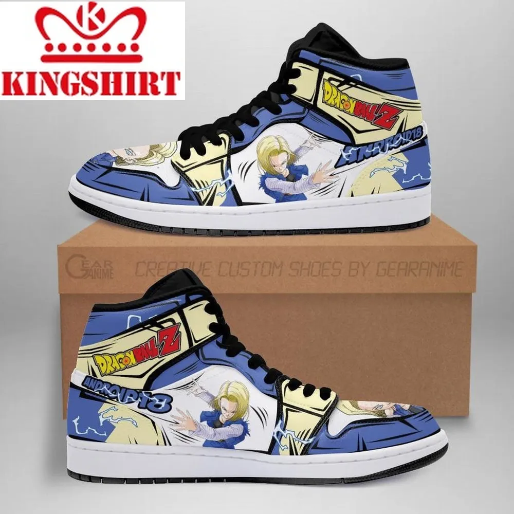 Android 18 Sneakers Dragon Ball Z Air Jordan High Top Shoes Replica Shoes