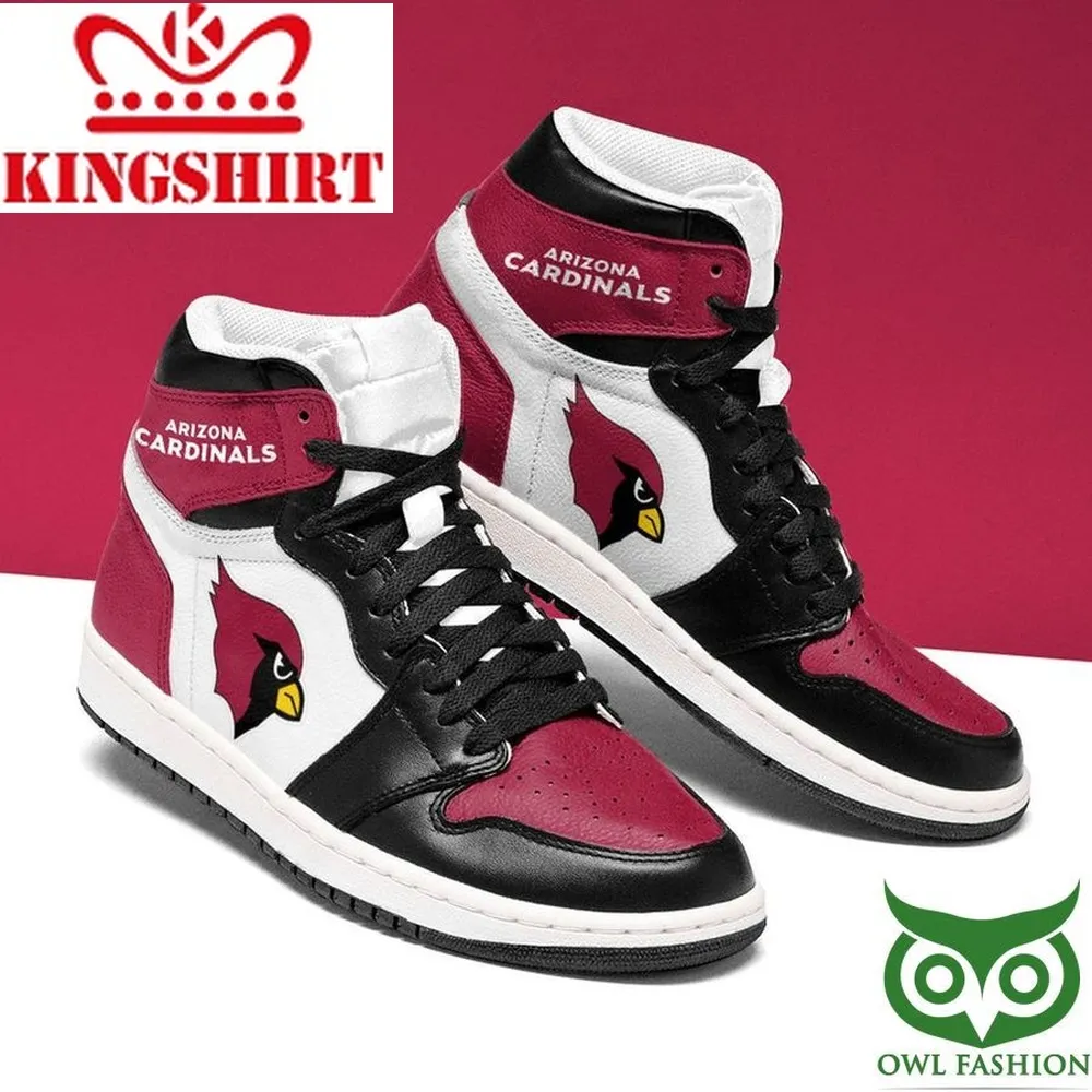 Arizona Cardinals Team Logo Aj High Top Sneaker Boots Shoes