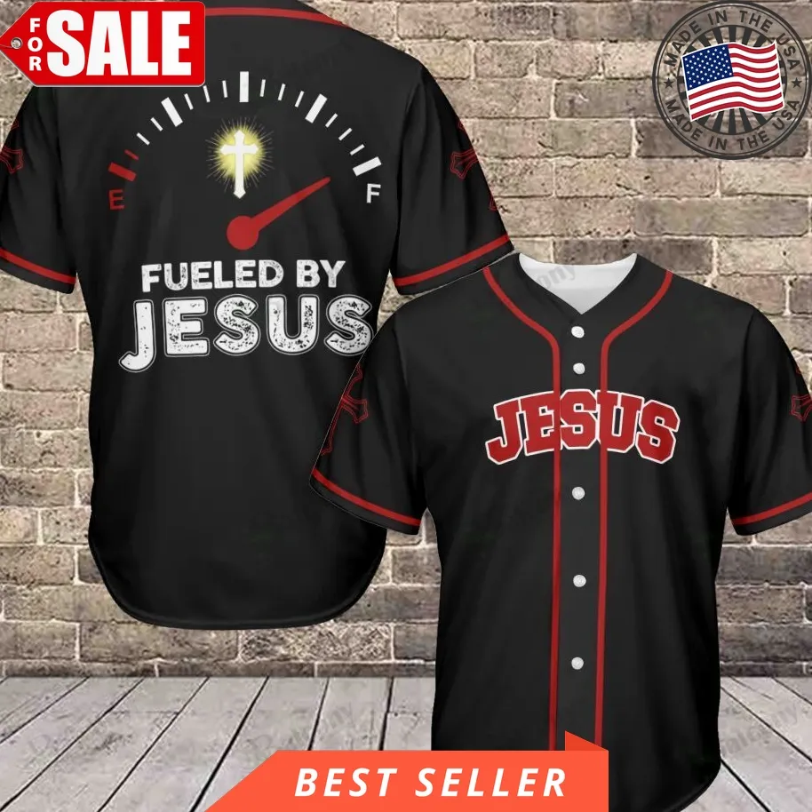Fueled By Jesus Baseball Jersey Shirt