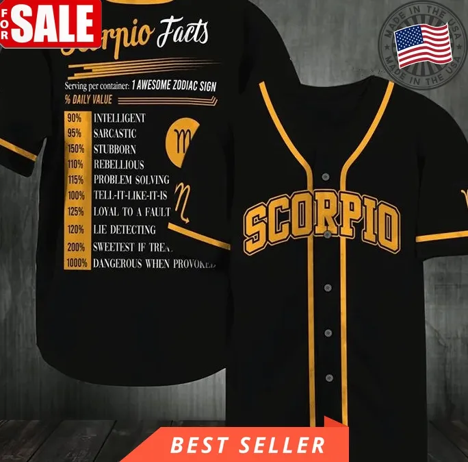 Gift For Brithday Scorpio Facts Gift For Lover Baseball Jersey