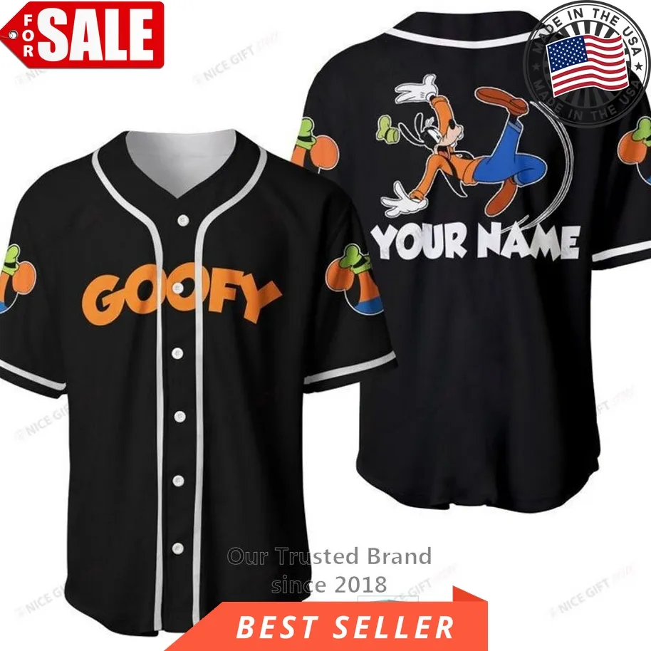 Goofy Cute Custom Name Baseball Jersey Shirt
