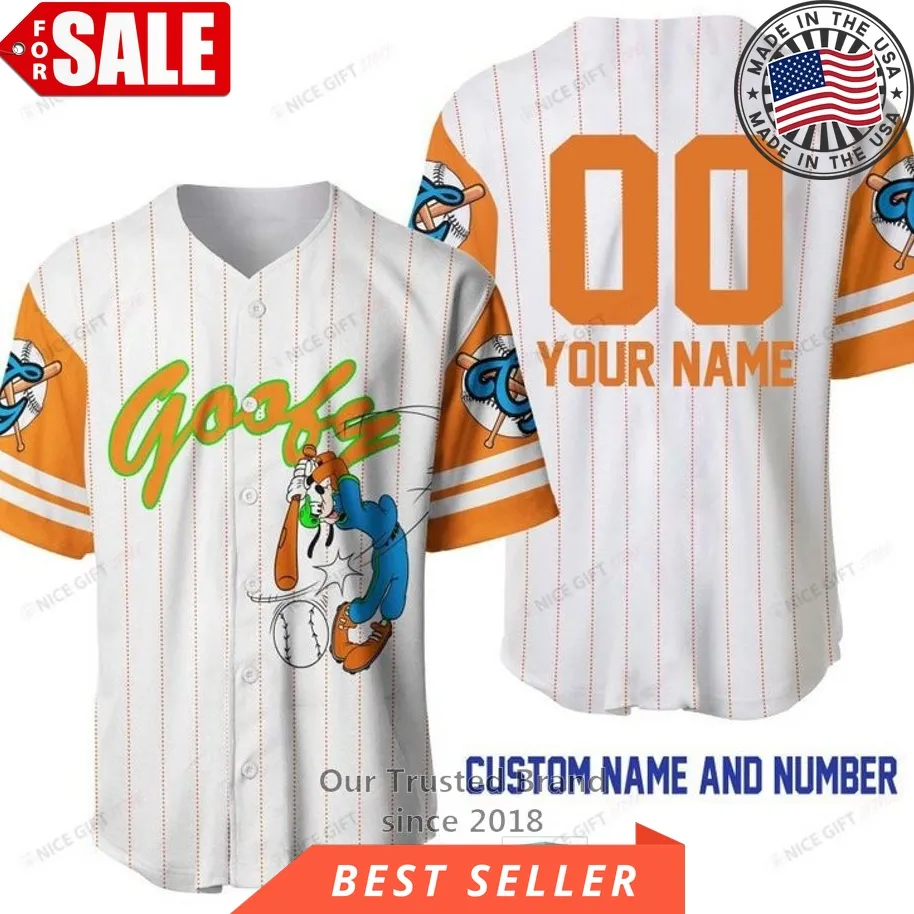 Goofy Personalized Baseball Jersey Shirt