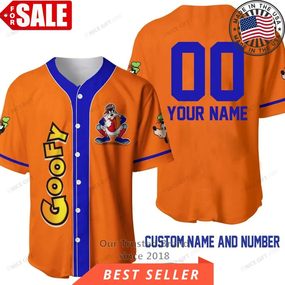 Goofy Play Baseball Personalized Baseball Jersey Shirt