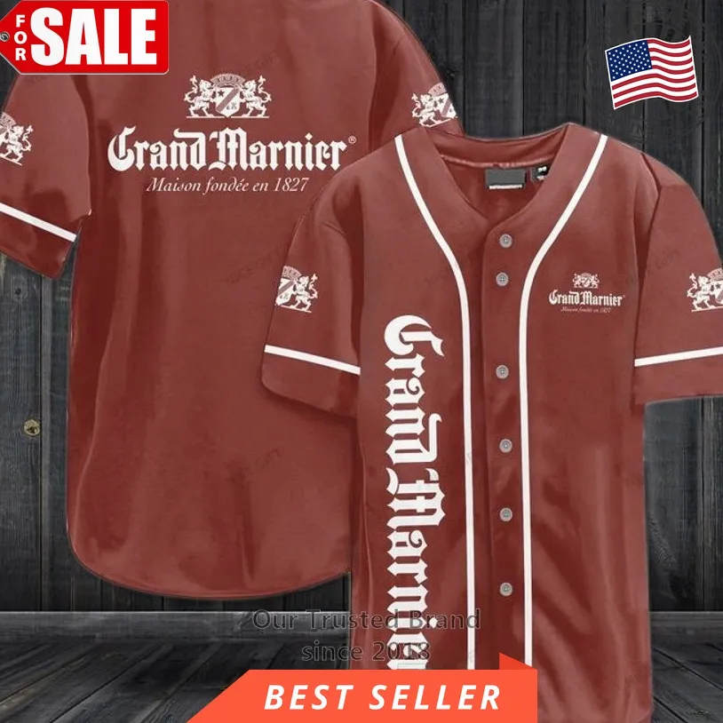 Grand Marnier Logo Red Baseball Jersey