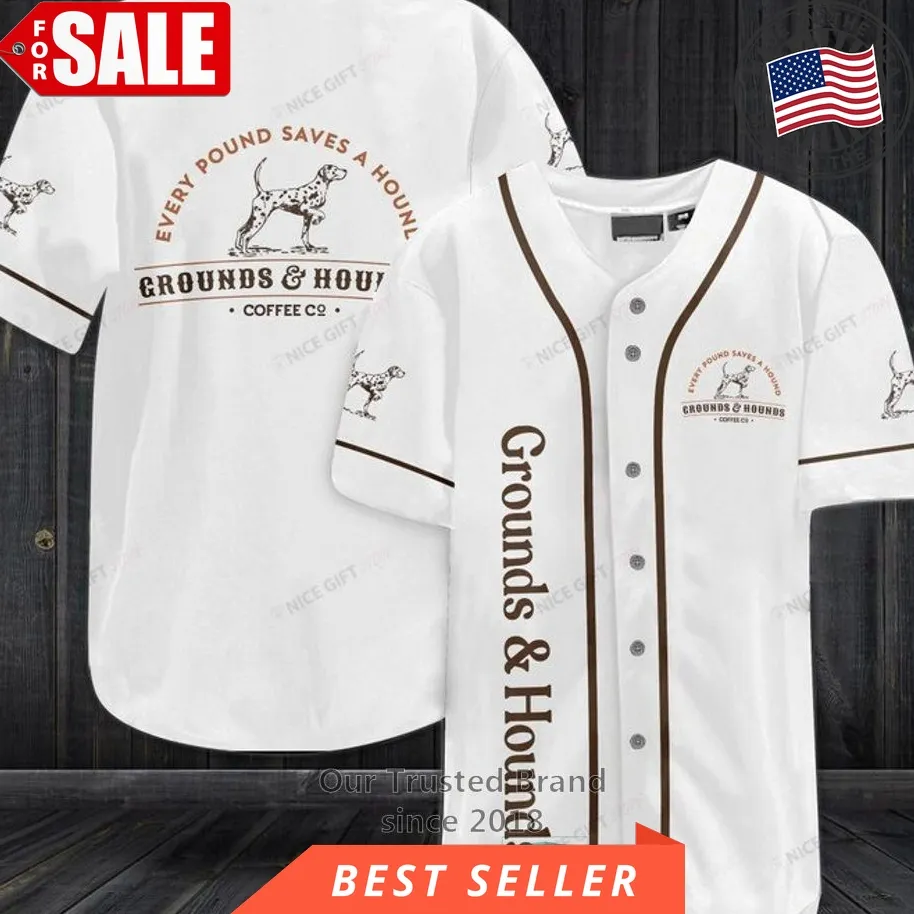 Grounds Hounds Coffee Baseball Jersey Shirt