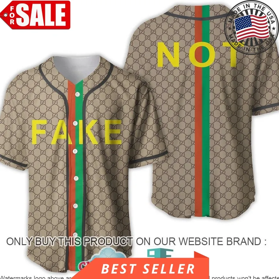 Gucci Fake Not Baseball Jersey Shirt