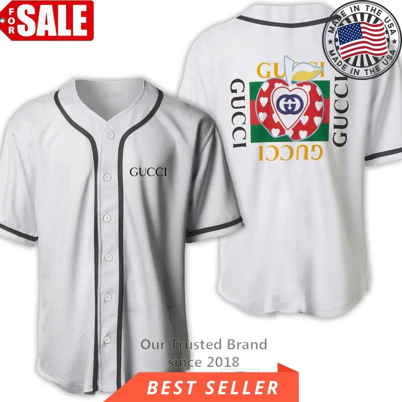 Gucci Logo White Baseball Jersey
