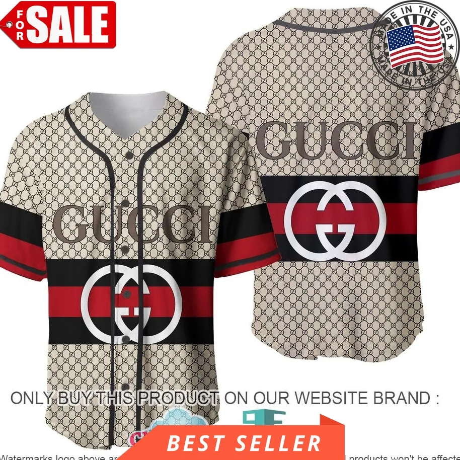 Gucci Paris Pattern Baseball Jersey Shirt