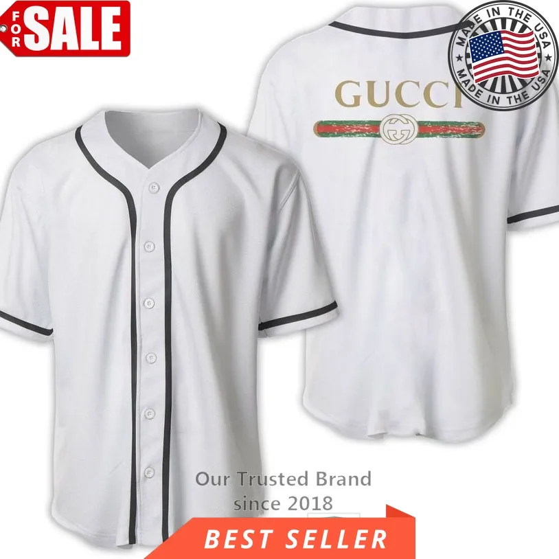 Gucci White Baseball Jersey