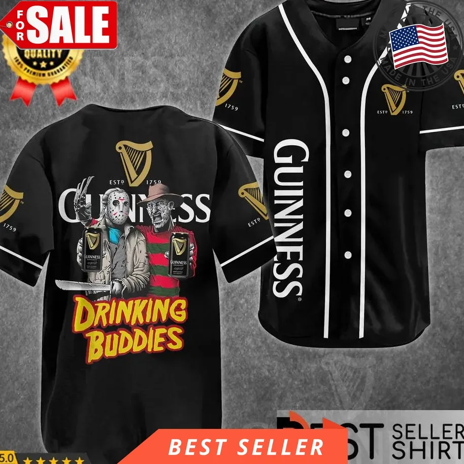 Guinness Halloween Costume Out Fit Ideas Horror Drink Buddies Baseball Jersey