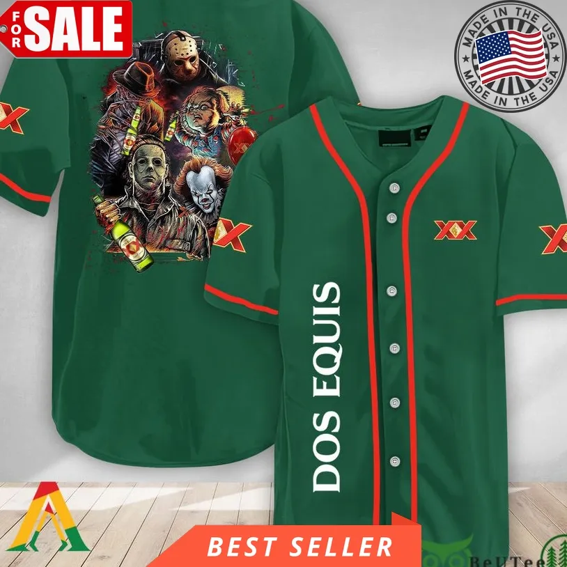 Halloween Horror Characters Dos Equis Baseball Jersey 