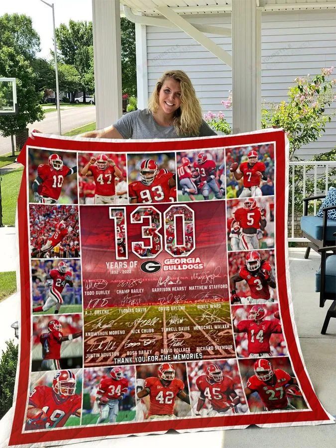130 Years Of Georgia Bulldogs Quilt Blanket Great Customized Blanket Gifts For Birthday Christmas Thanksgiving