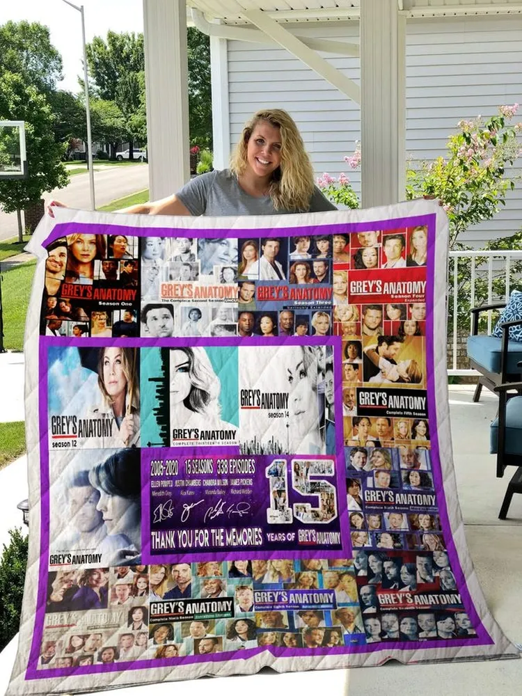 15 Years Of Grey's Anatomy Quilt Blanket