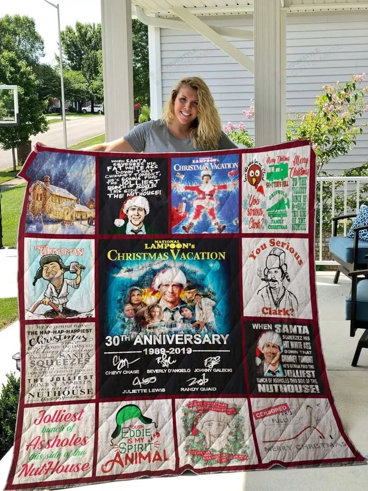 30 Years Of National Lampoon's Christmas Vacation Quilt Blanket