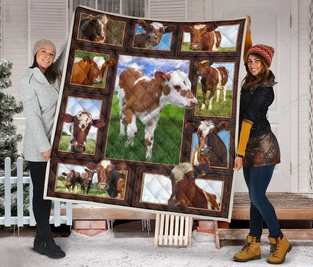 3D Ayrshires Quilt Blanket