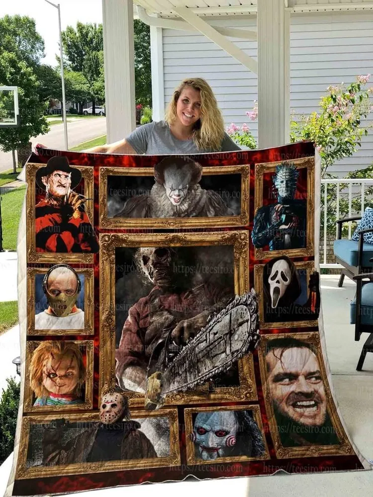 3D Horror Movies  Quilt Blanket