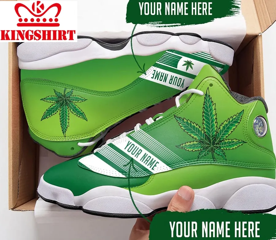 420 Weed Air Jordan 13 Sneakers Shoes For Men And Women Air Jd13 Shoes Cannabis Psychedelic Marijuana Lover