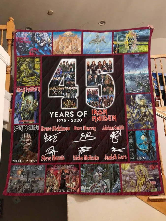 45 Years Of Iron Maiden Quilt Blanket