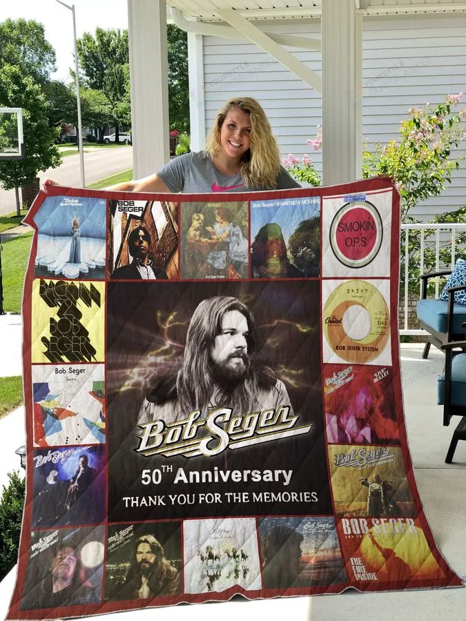 50 Year Of Bob Seger Thank You For The Memories Quilt Blanket