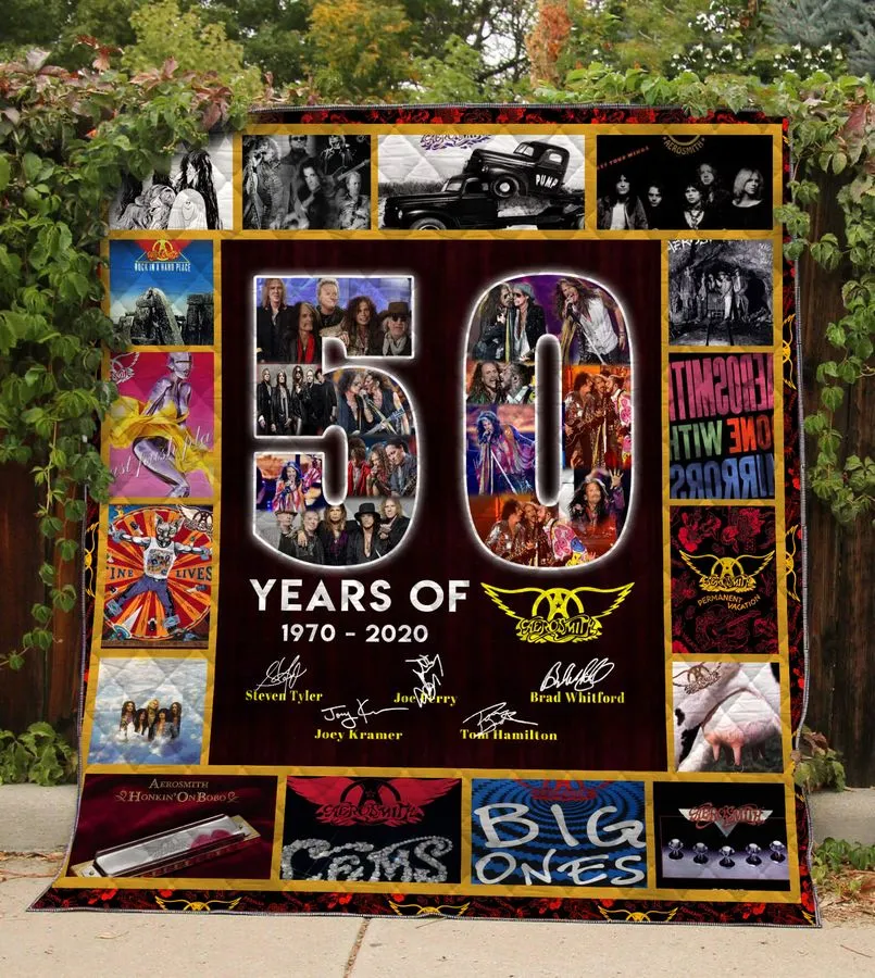 50 Years Of New Aerosmith Quilt Blanket
