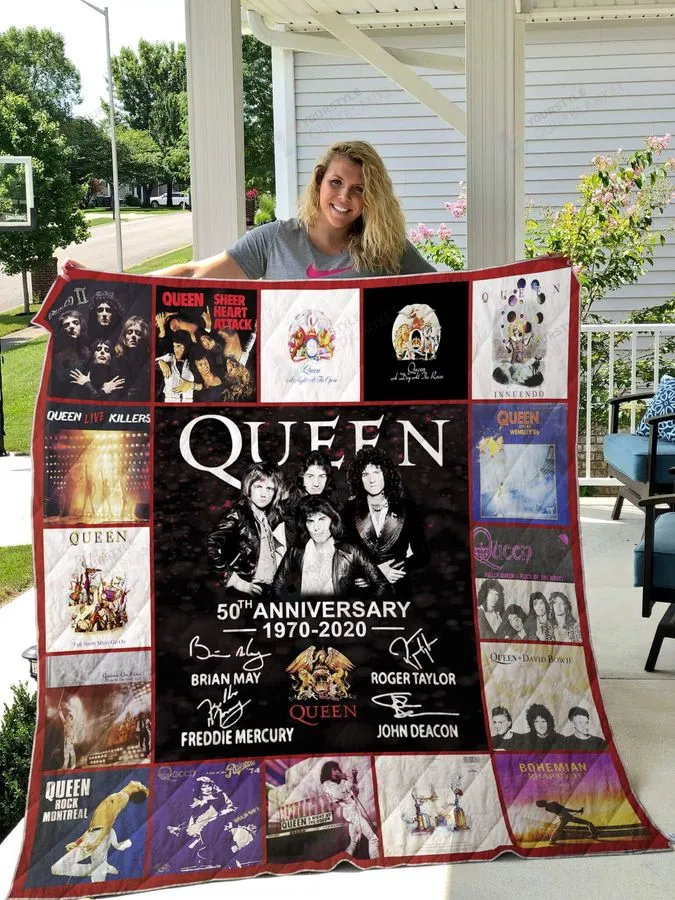 50 Years Of Queen 1970 2020 We Are The Champions Quilt Blanket