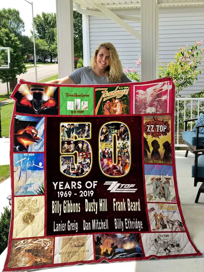 50 Years Of Zz Top Quilt Blanket